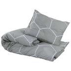 Set Copripiumino Grigio 260x220 cm in Cotone 100%