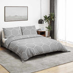 Set Copripiumino Grigio 260x220 cm in Cotone 100%