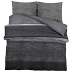 Set Copripiumino Grigio Scuro 200x200 cm Cotone 100%
