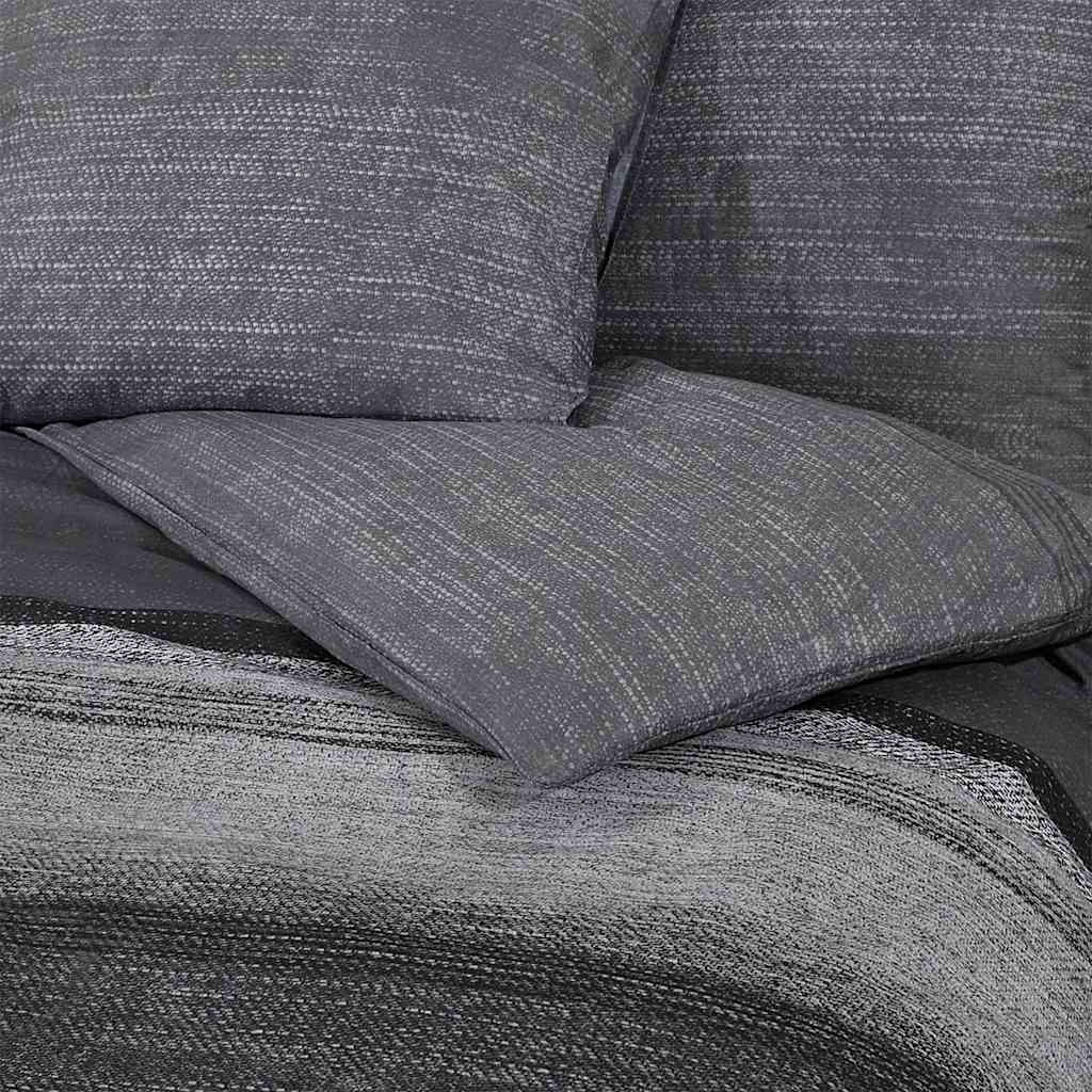 Set Copripiumino Grigio Scuro 200x200 cm Cotone 100%