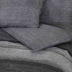 Set Copripiumino Grigio Scuro 200x200 cm Cotone 100%