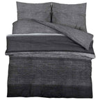 Set Copripiumino Grigio Scuro 225x220 cm in Cotone