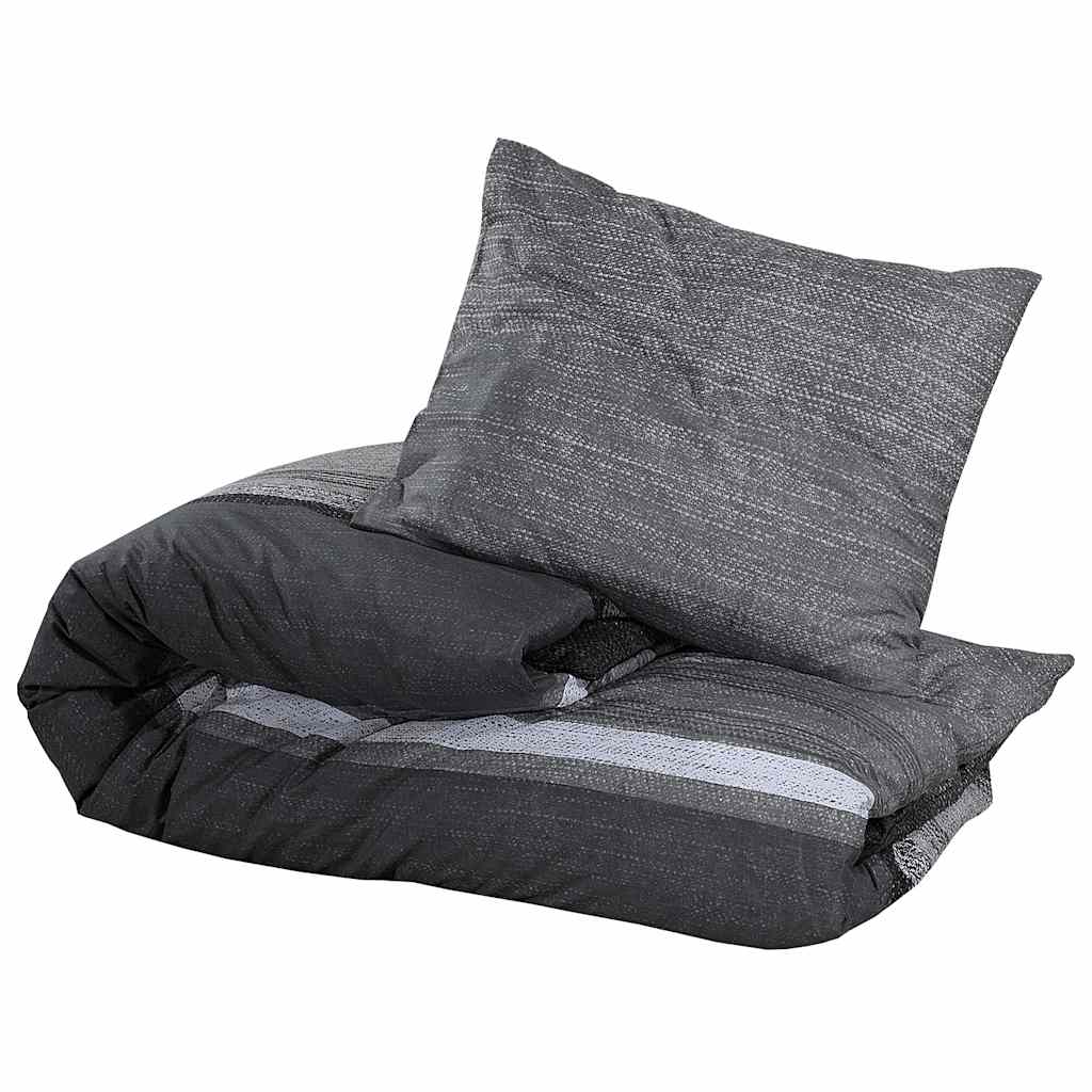 Set Copripiumino Grigio Scuro 225x220 cm in Cotone