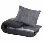 Set Copripiumino Grigio Scuro 225x220 cm in Cotone