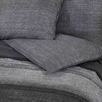 Set Copripiumino Grigio Scuro 225x220 cm in Cotone