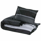 Set Copripiumino Nero e Bianco 155x220 cm Cotone 100%