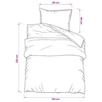 Set Copripiumino Nero e Bianco 155x220 cm Cotone 100%