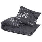 Set Copripiumino Nero 240x220 cm in Cotone 100%