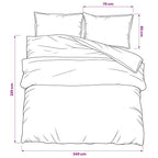 Set Copripiumino Nero 240x220 cm in Cotone 100%