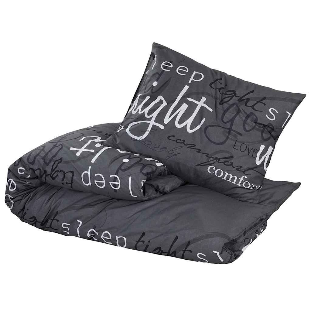 Set Copripiumino Nero 260x240 cm in Cotone 100%