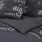 Set Copripiumino Nero 260x240 cm in Cotone 100%