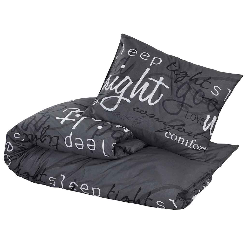 Set Copripiumino Nero 135x200 cm Cotone 100%