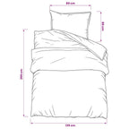 Set Copripiumino Nero 135x200 cm Cotone 100%