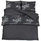 Set Copripiumino Nero 155x220 cm Cotone 100%