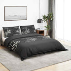 Set Copripiumino Nero 155x220 cm Cotone 100%