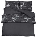 Set Copripiumino Nero 140x200 cm Cotone 100%
