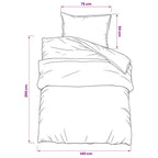 Set Copripiumino Nero 140x200 cm Cotone 100%