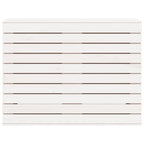 Cesto per Bucato Bianco 88,5x44x66 cm Legno Massello Pino