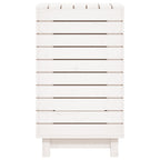 Cesto per Bucato Bianco 44x44x76 cm Legno Massello Pino