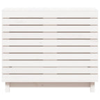 Cesto per Bucato Bianco 88,5x44x76 cm Legno Massello Pino