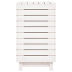 Cesto per Bucato Bianco 88,5x44x76 cm Legno Massello Pino