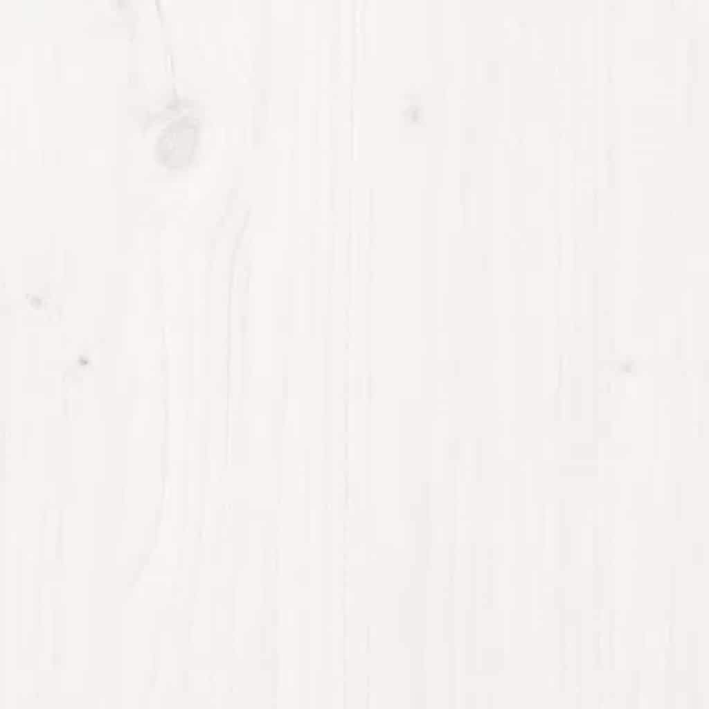 Cesto per Bucato Bianco 88,5x44x76 cm Legno Massello Pino
