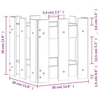 Fioriera Giardino Design Recinzione 30x30x30cm Massello Douglas