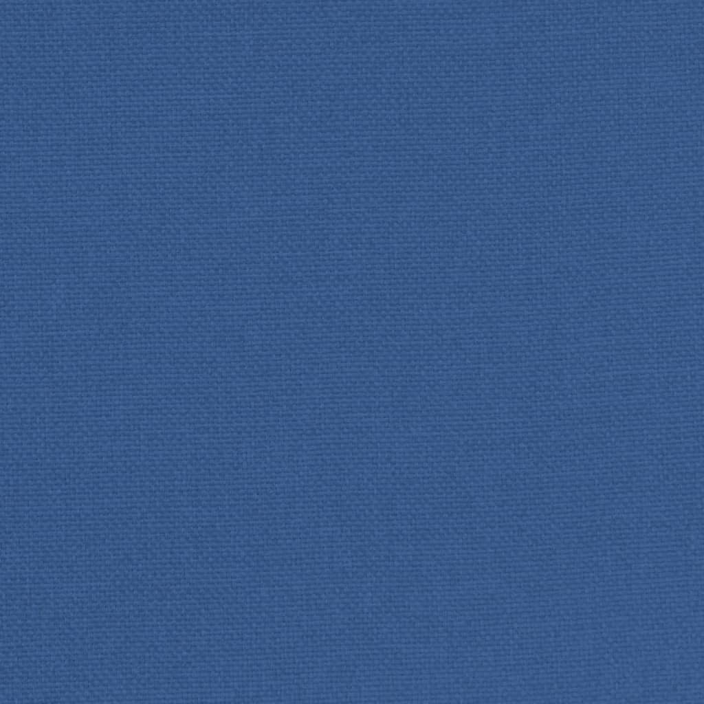 Poltrona Cabriolet con Poggiapiedi Blu in Tessuto