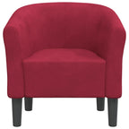 Poltrona Cabriolet Rosso Vino in Velluto