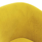 Poltrona Cabriolet con Poggiapiedi Giallo in Velluto
