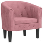 Poltrona Cabriolet Rosa in Velluto