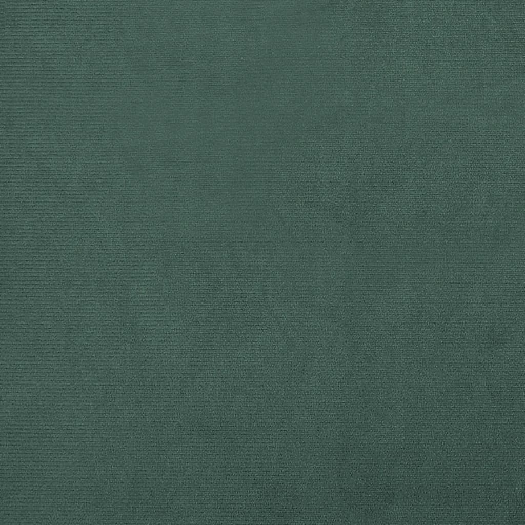 Poltrona Cabriolet con Poggiapiedi Verde Scuro in Velluto