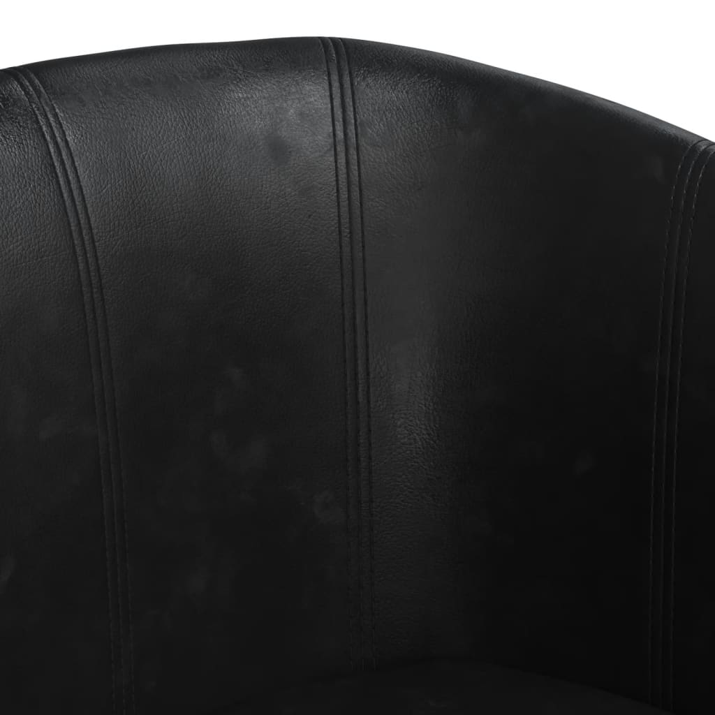 Poltrona Cabriolet Nera in Similpelle