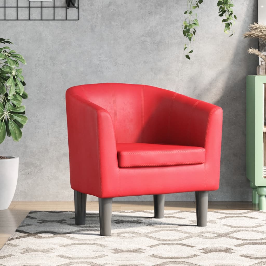 Poltroncina a Pozzetto Rossa in Similpelle
