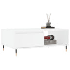 Tavolino da Salotto Bianco 90x60x35 cm in Legno Multistrato