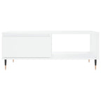 Tavolino da Salotto Bianco 90x60x35 cm in Legno Multistrato