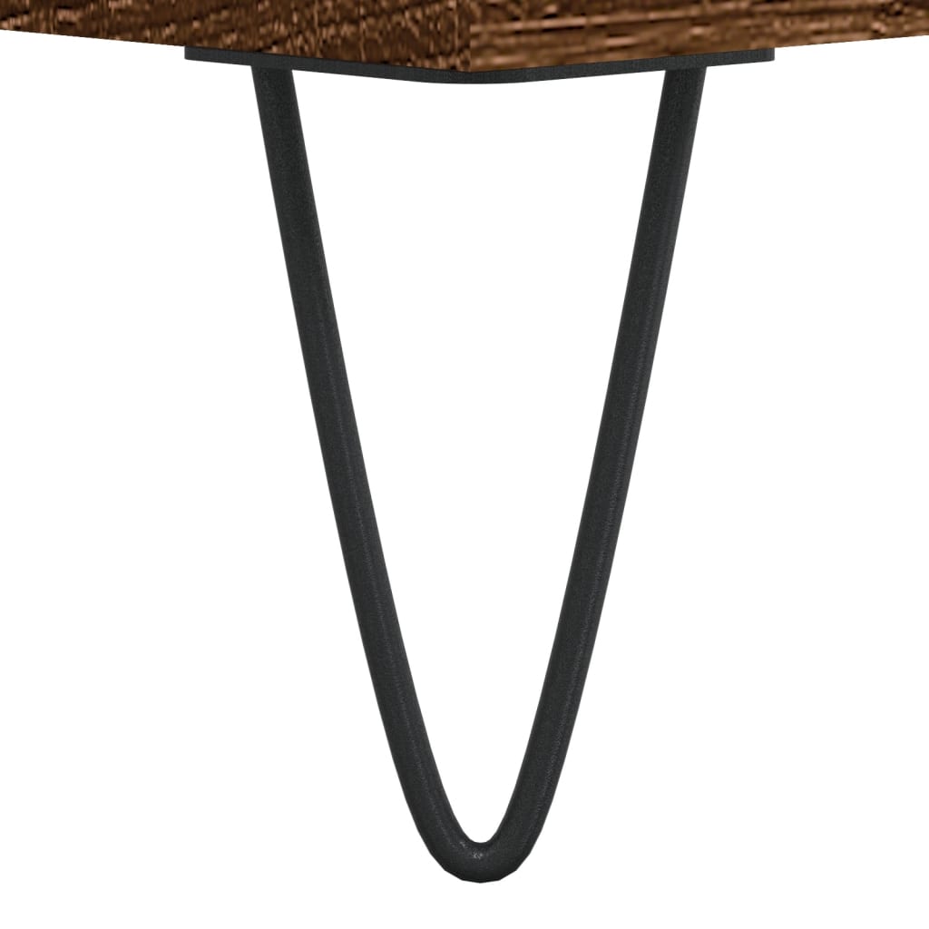 Tavolino da Salotto Rovere Marrone 90x60x35cm Legno Multistrato