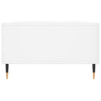 Tavolino da Salotto Bianco Lucido 104x60x35cm Legno Multistrato