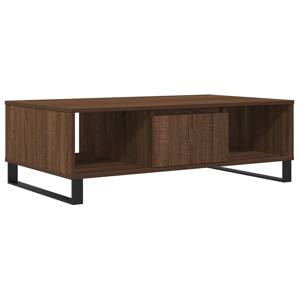 Tavolino Salotto Rovere Marrone 104x60x35 cm Legno Multistrato