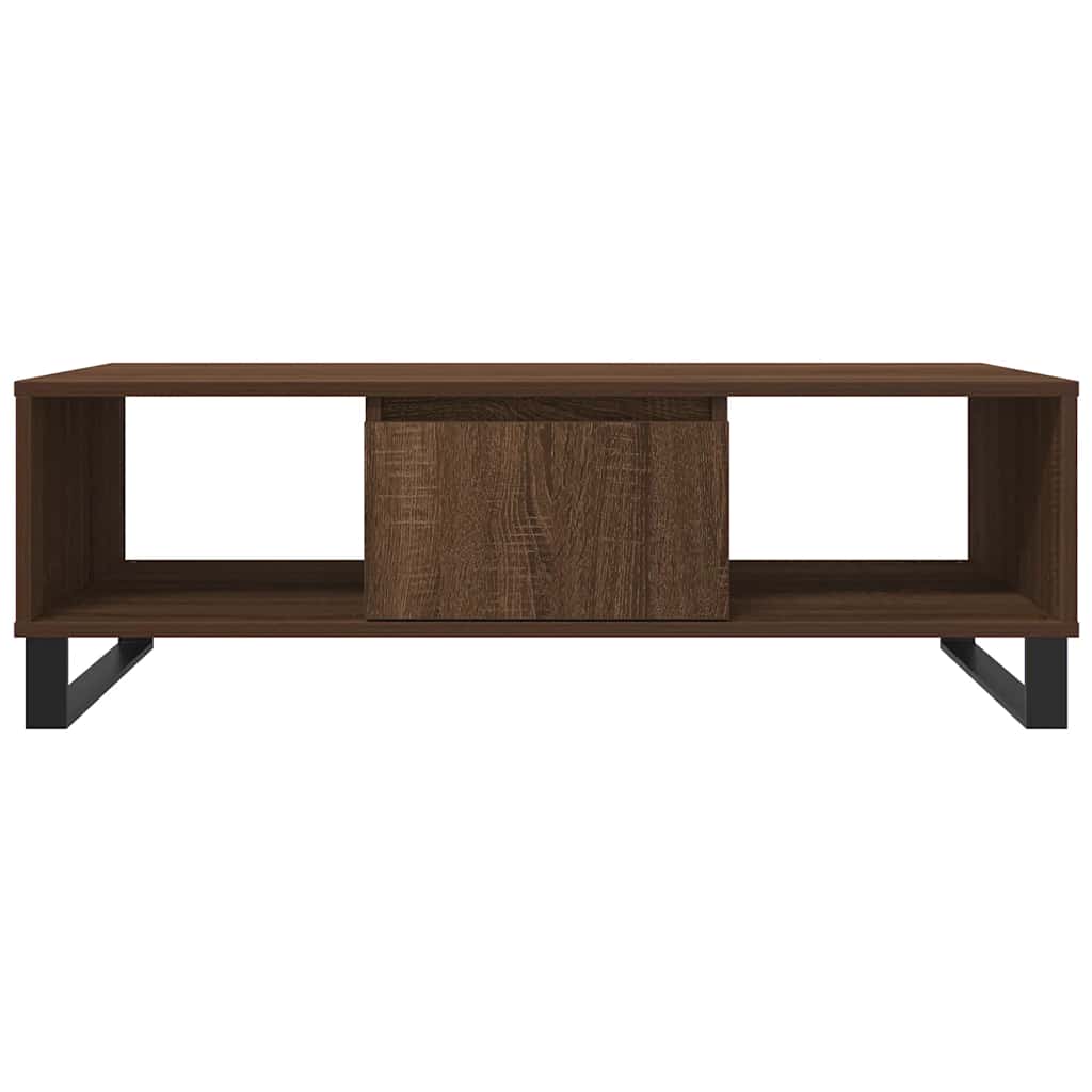 Tavolino Salotto Rovere Marrone 104x60x35 cm Legno Multistrato