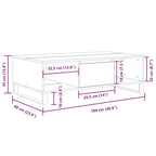Tavolino Salotto Rovere Marrone 104x60x35 cm Legno Multistrato