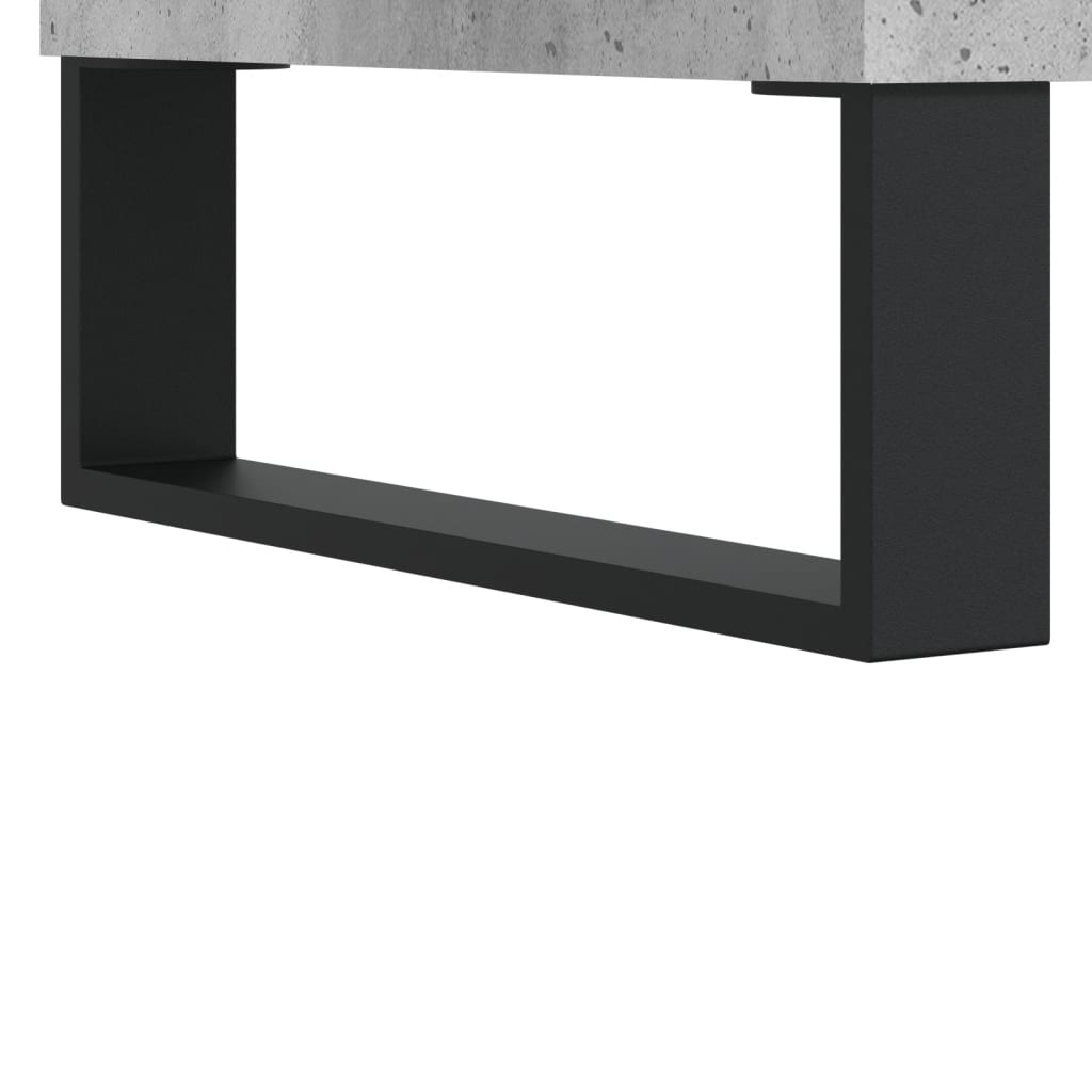 Tavolino da Salotto Grigio Cemento 60x50x40cm Legno Multistrato
