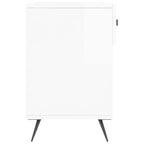 Panca Porta Scarpe Bianco Lucido 102x35x55 cm Legno Multistrato