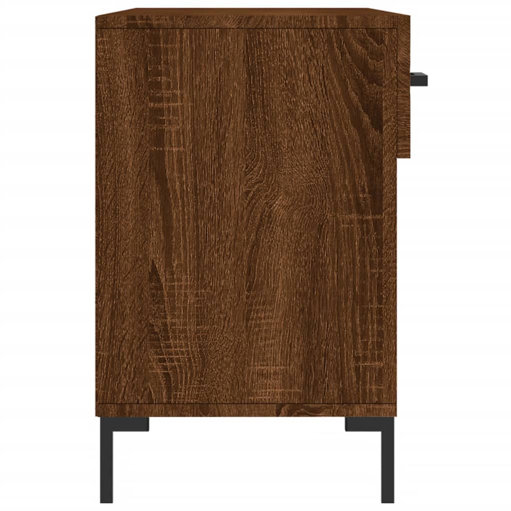 Panca Porta Scarpe Rovere Marrone 102x35x55cm Legno Multistrato