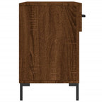 Panca Porta Scarpe Rovere Marrone 102x35x55cm Legno Multistrato