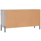 Panca Porta Scarpe Grigio Sonoma 102x35x55 cm Legno Multistrato