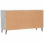 Panca Porta Scarpe Grigio Cemento 102x35x55cm Legno Multistrato