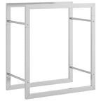 Portalegna 50x28x56 cm in Acciaio Inossidabile