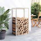 Portalegna 50x28x94 cm in Acciaio Inossidabile