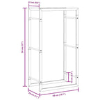 Portalegna 50x28x94 cm in Acciaio Inossidabile